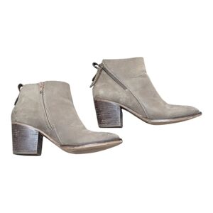 Blondo Waterproof Nivada (6.5) Elegant Taupe Ankle Bootie Leather Upper